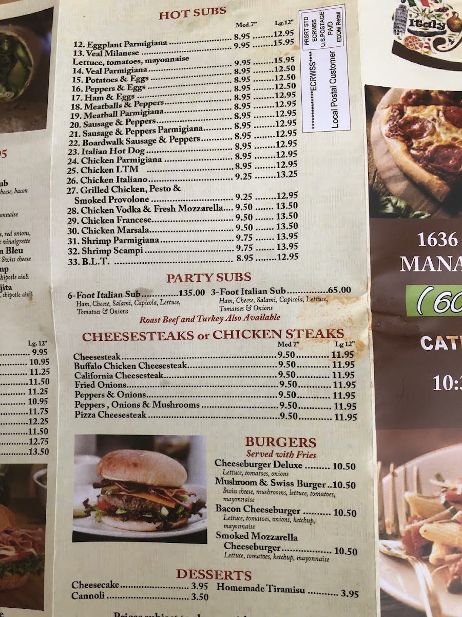 Menu Nick's Pizza And Pasta Manakawkin-2